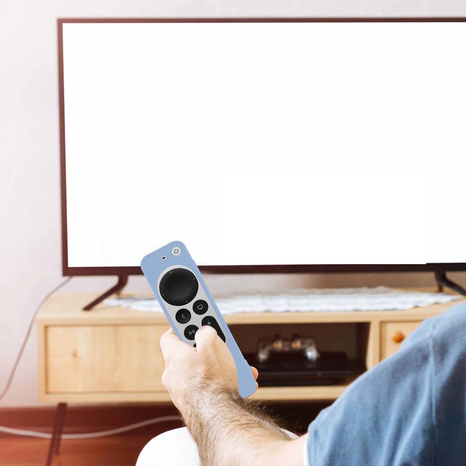 

Silicone Protection Case for Remote Controller Compatible with Apple 4K Full Access Anti Slip Dust Proof Easy Install
