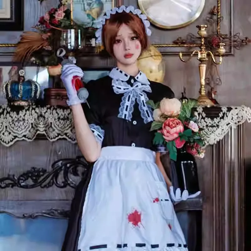 

Cosplay Maid Costume In Stock, Bloodline Black Butler, Sebastian Michaelis Cosplay Costume.