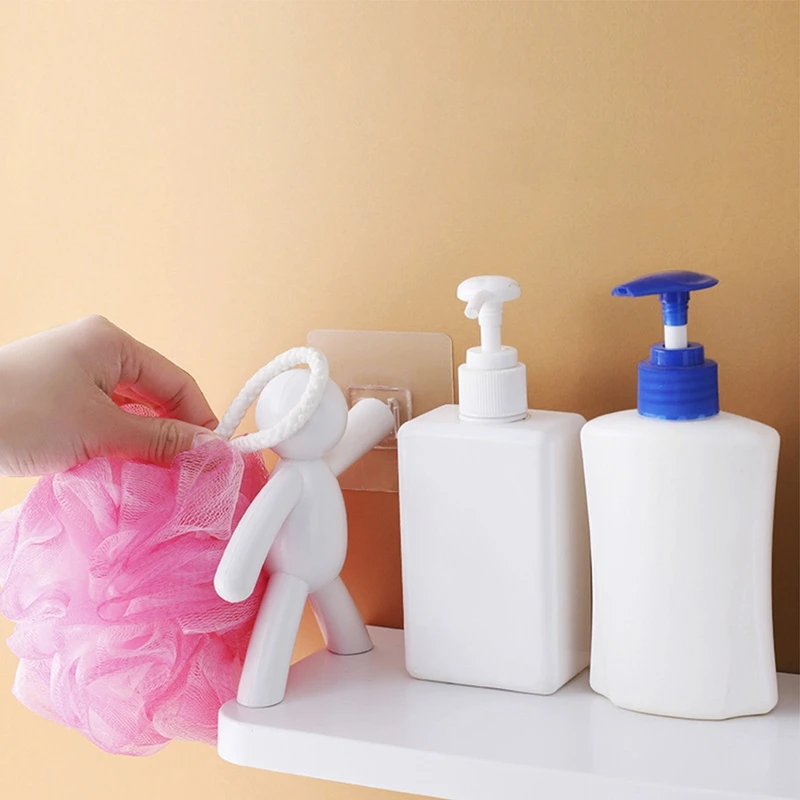 Estantes de almacenamiento de baño creativos, estantes de villano de muñeca blanca linda, autoadhesivos, Cosméticos de baño, nuevos