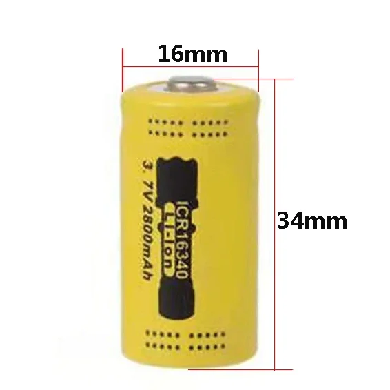 rechargeable battery CR123A RCR 123 ICR 16340.2800 MAH, 3.7 V, lithium ion, for Arlo L70 security camera....