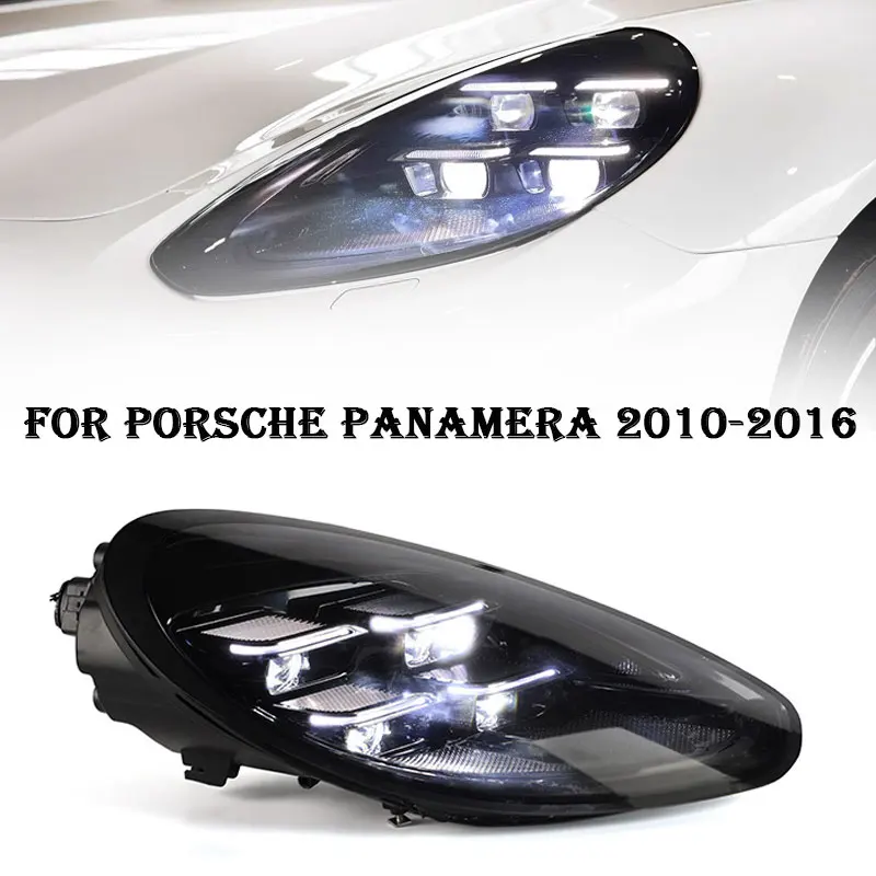 Car Accessories For Porsche Panamera Headlights 2010-2016 970.1 970.2 LED Laser Matrix Head Lamps Upgrade 2024 Style