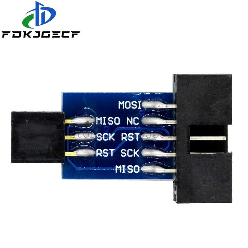 10Pin To 6 Pin Adapter Board + USBASP USBISP AVR Programmer USB ISP USB ASP ATMEGA8 ATMEGA128 Support Win7 64