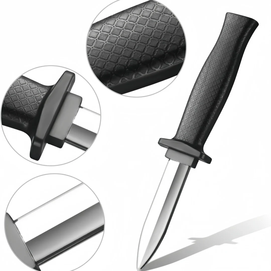 Cuchillo telescópico simulado, accesorios de plástico, cuchillo, habilidades falsas, herramienta pequeña, juguetes adecuados para Halloween, broma para fiestas del Día de los Inocentes