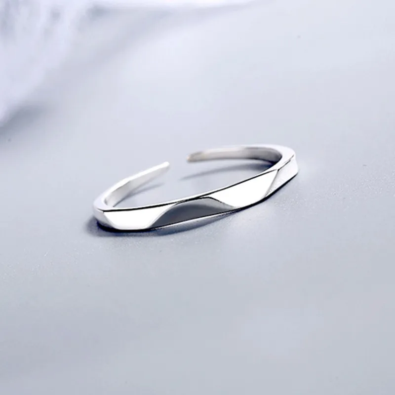 Silver Color Simple Creative Thin Phalanx Index Finger Resizable Rings For Women Korean Fashion Jewelry