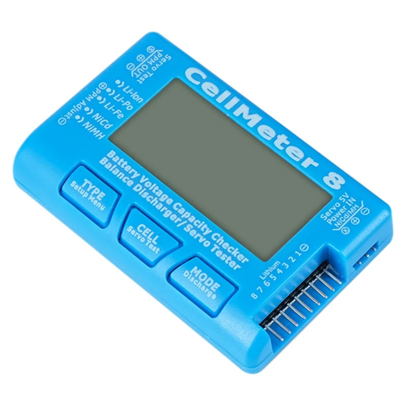 

Цифровой ЖК-дисплей для проверки емкости аккумулятора RC 1-8S Измеритель напряжения емкости аккумулятора LiPo Li-NiMH Meter-A21R