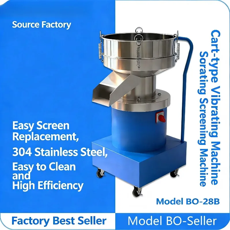 Small Stainless Steel Electric Screening Machine Vibrating Screen for Bean Milk Powder Core Bearing Gear Parts