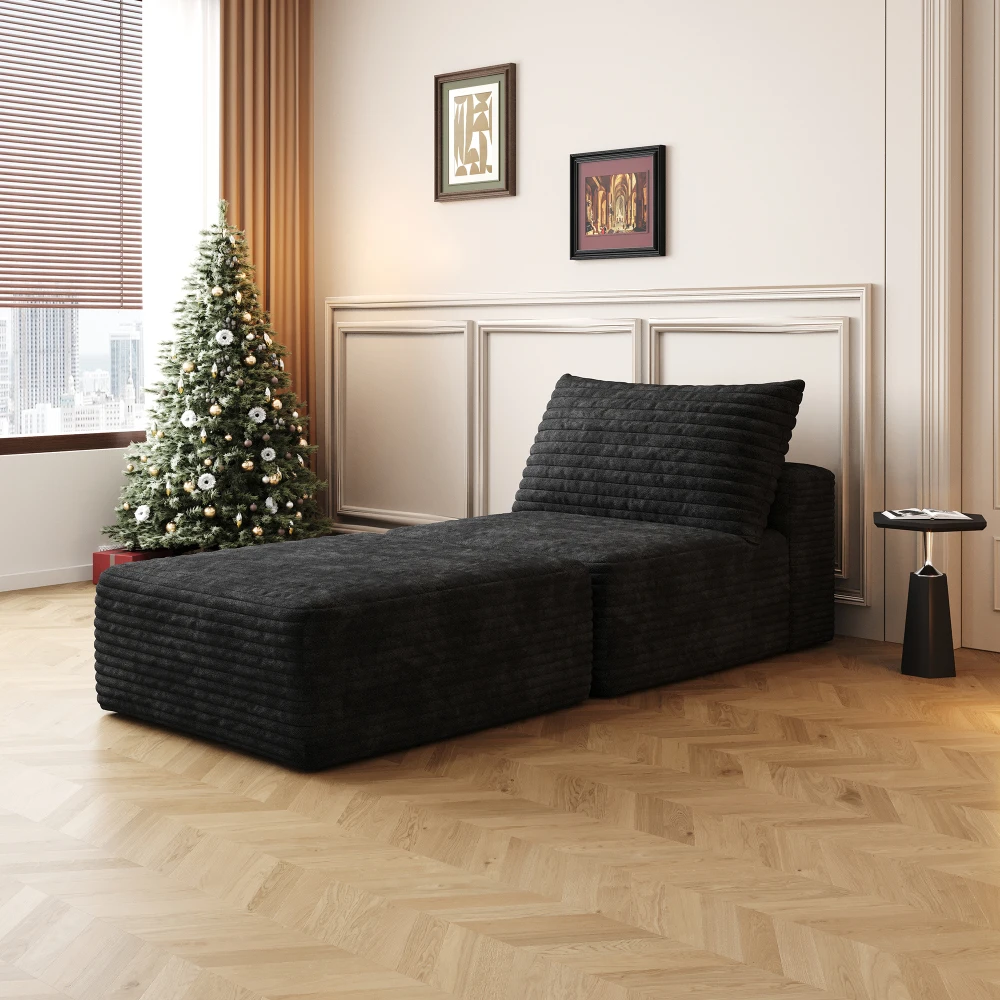 

66.9" sofa bed, convertible sleeper chair with pillows, comfortable floor sofa lounge living room bedroom, plus corduroy fabric