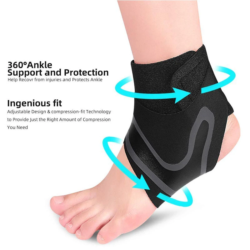 1 Pc Ankle Brace Support Compression Sleeve Breathable Running Foot Bandage Football Cycling Protective Wrap Sport Socks