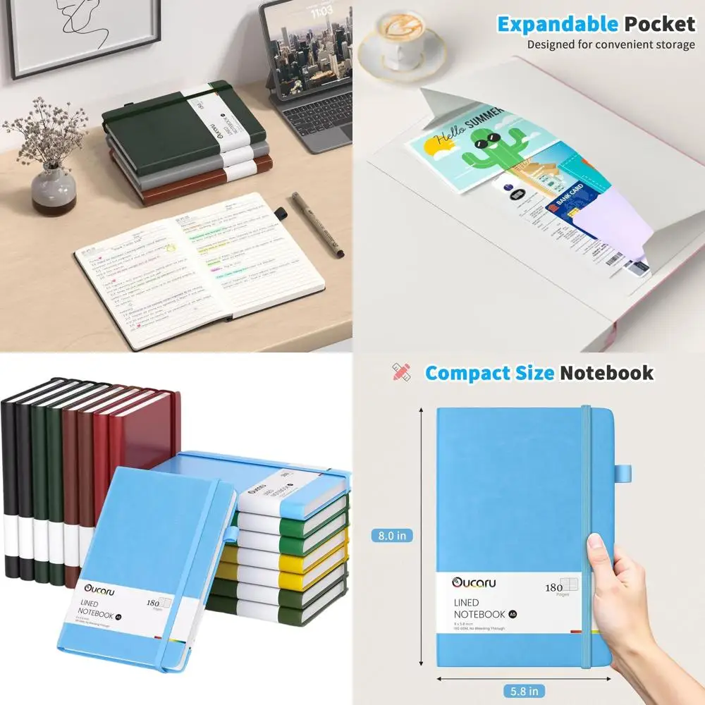 

16-Volume A5 Notebook Set, 180-Page Journals with 100 GSM Paper for Writing, Ideal for Men & Women, Work, School, Travel