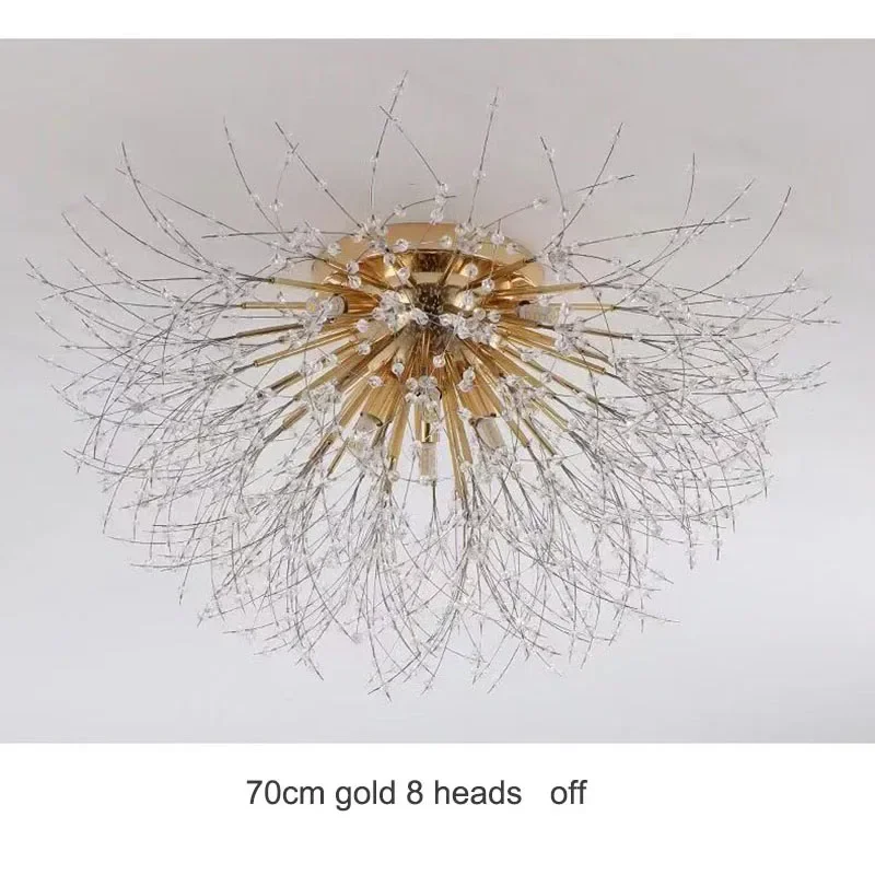 

Nordic Dandelion Crystal Ceiling Lamp Modern Chandelier for Living Room Bedroom Corridor Interior Decorative Lighting