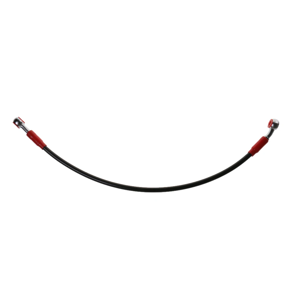 45cm Motorcycle Brake Oil Hose Line Stainless Steel Braided Cable Black