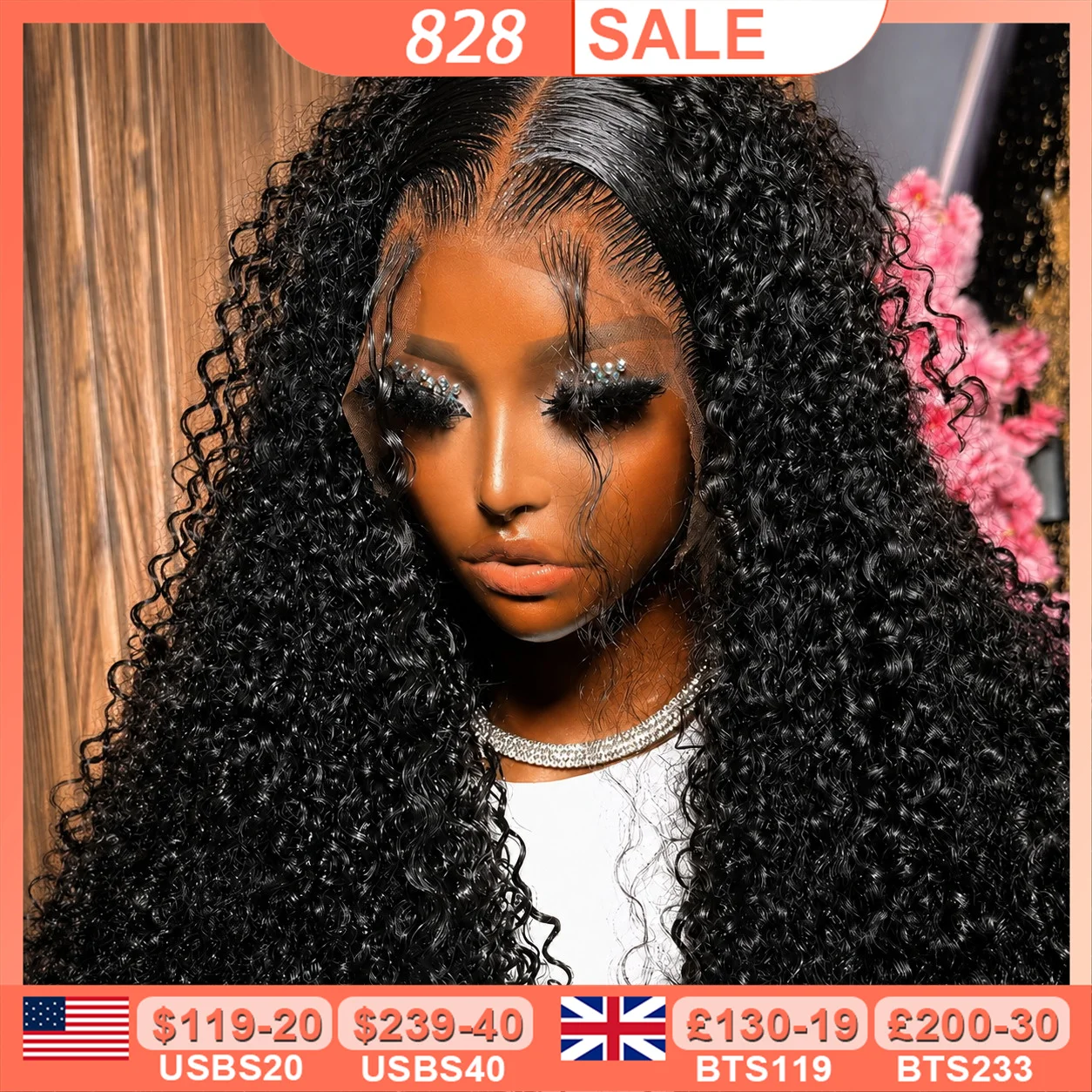BEEOS Jerry Curly Glueless 250% Skinlike 13x6 HD Lace Front Human Hair Wigs Preplucked 5x5 HD Transparent Lace Wigs For Women