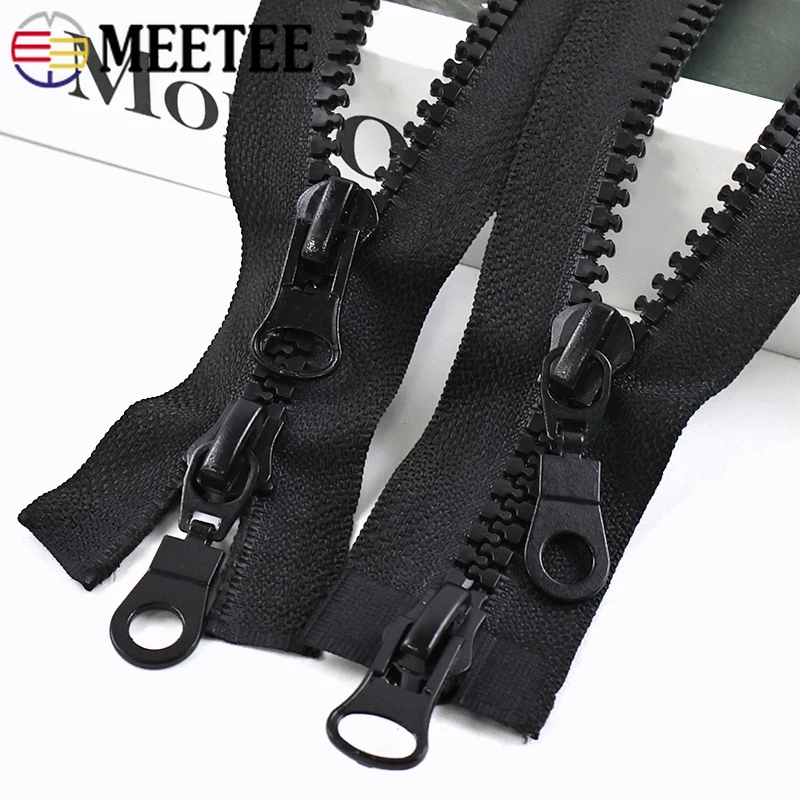 

1/3Pcs 70-200cm 8# Resin Zippers Garment Tent Replace Zipper Backpack Luggage Zips Double Slider Repair Kits Sewing Accessories