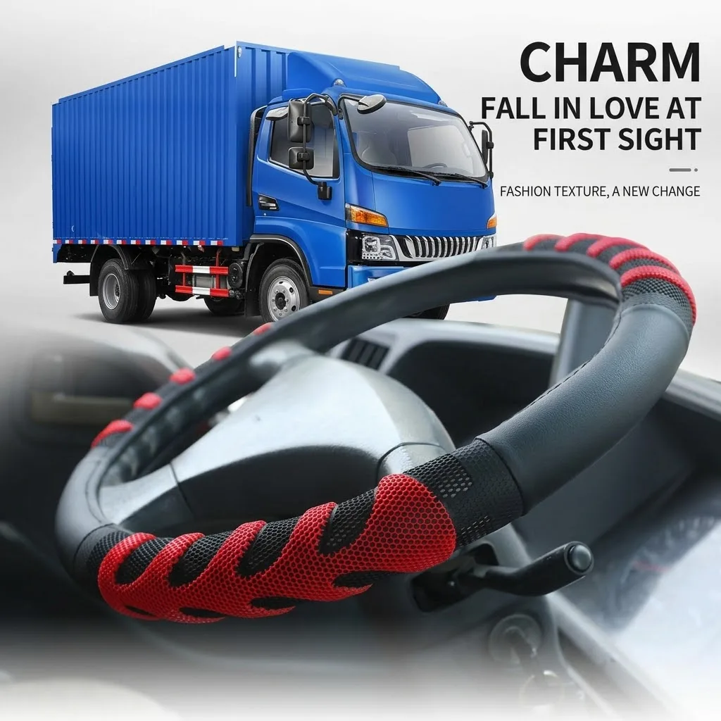 LKW-Lenkradbezug, Rutschfest und Atmungsaktiv, Einfach zu Installieren, Universell für Alle Jahreszeiten, Auto-Innenausstattung