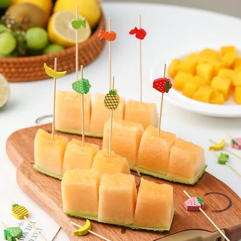 Creative Cocktail Selection Fruit Sticks Decorative Sticks Home Kitchen Accessories Bamboo Food Decorative Bento Accessories