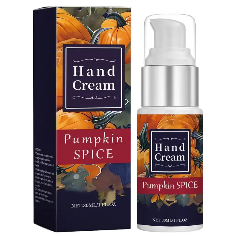 Pumpkin Extract Hand cream Moisturizing Firming Nourishing Hand Cream Anti-drying Whitening hand Cracked Repair cream 30ml