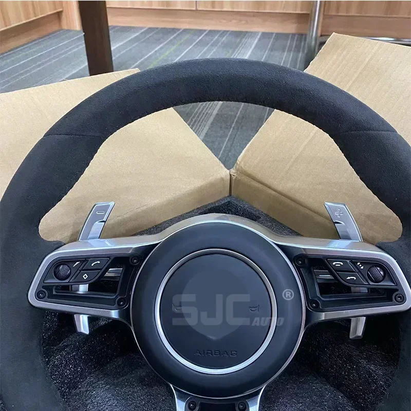 Alcantara Steering Wheel for Porsches  Panamera Macan Cayennes  918 911 718 970 971 958 High Quality Hand-made Car Parts