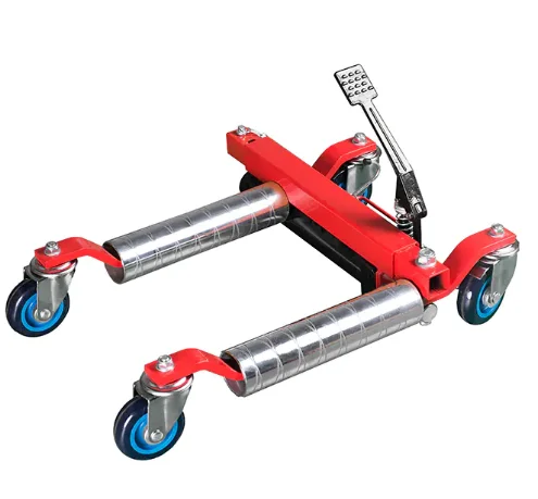 

Vehicle Positioning Hydraulic Tire Jack Ratcheting Foot Pedal Lift Hydraulic Car Wheel Dolly