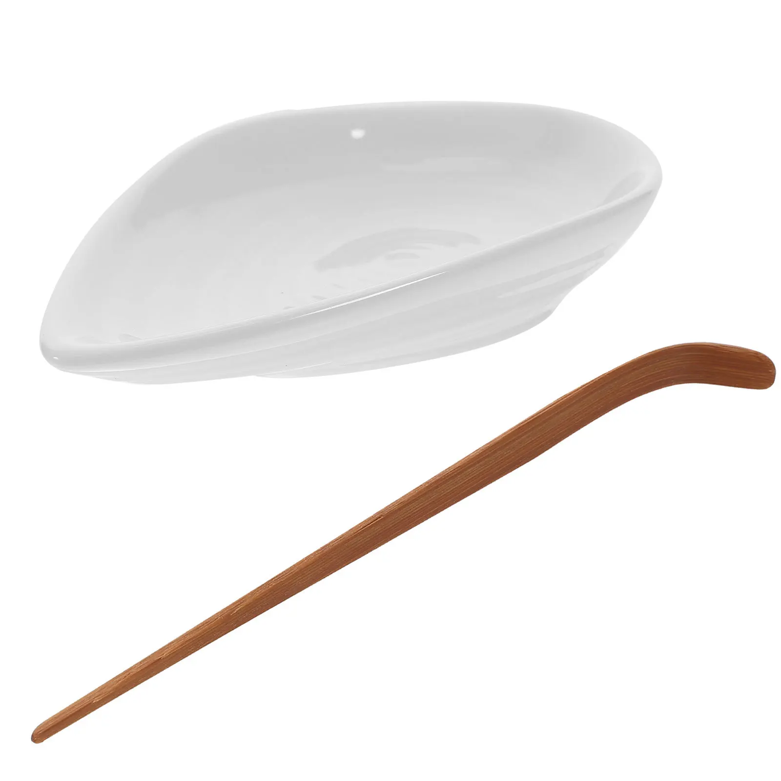 

Gongfu Tea Strainer Tools for Loose Leaf Teaware Holder Organizer Scoop White Porcelain