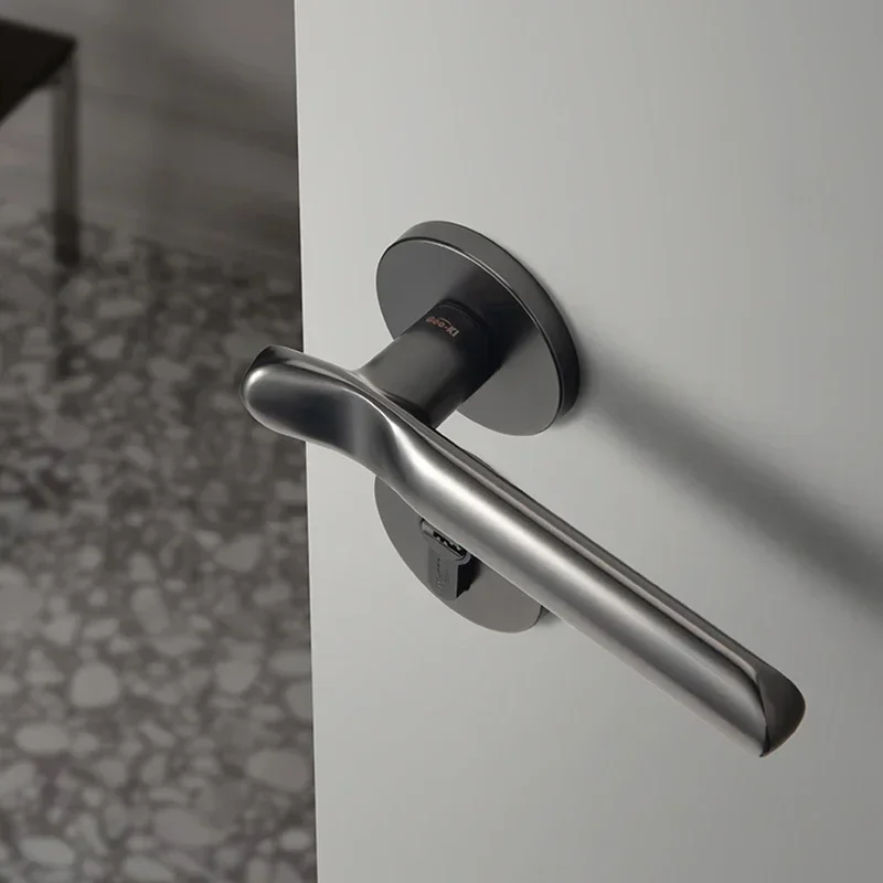 Luxurious Door Lock Set Interior Door Handle Security Mute Door Handle with Key Cylinder Anti-theft  Lock for Home Hotel