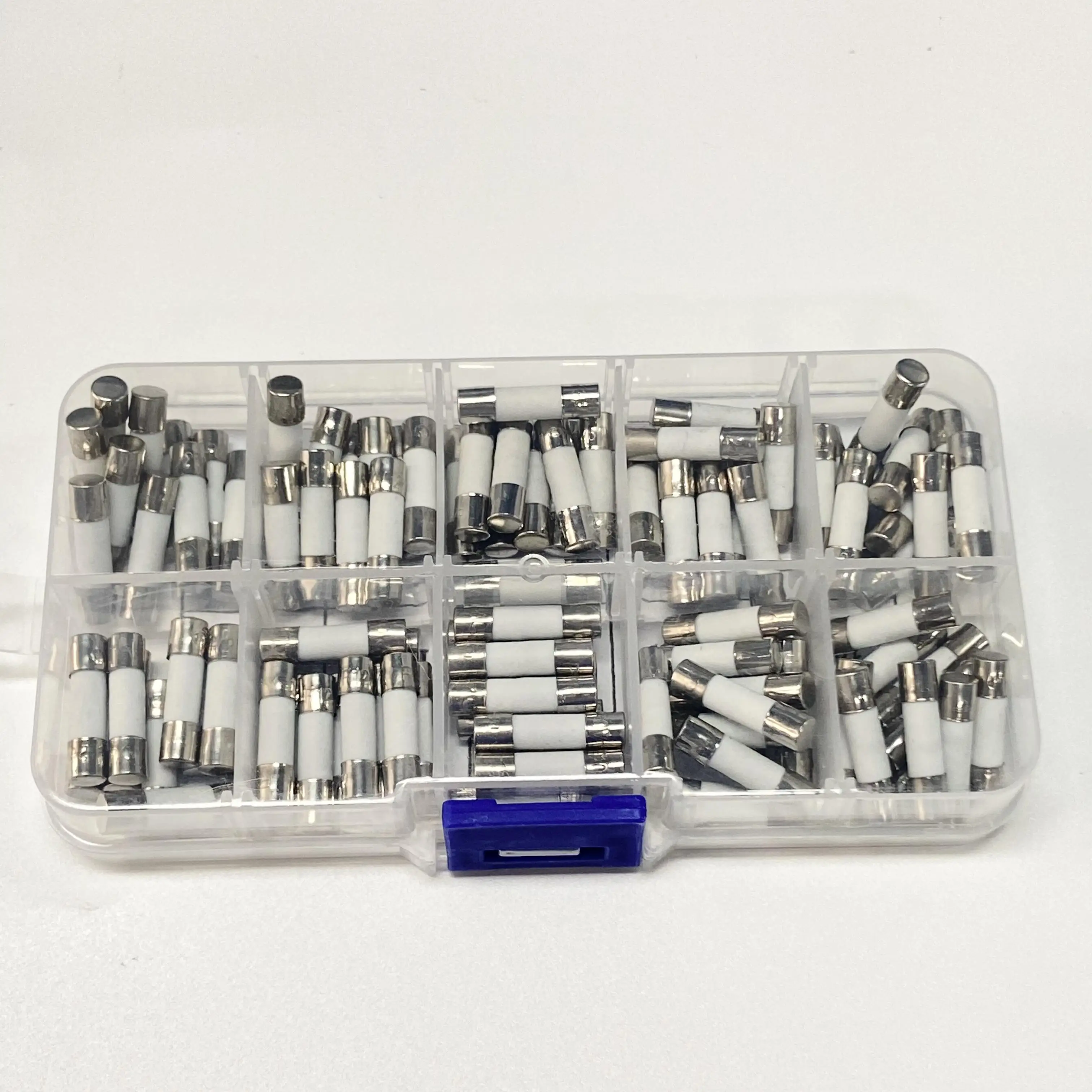 Tubo de fusible de cerámica, kit surtido de 10 valores x 10 piezas, soplado rápido, 5x20, 100 V, 1A, 2A, 3A, 4A, 5A, 6A, 8A, 10A, 12A, 15A, 250