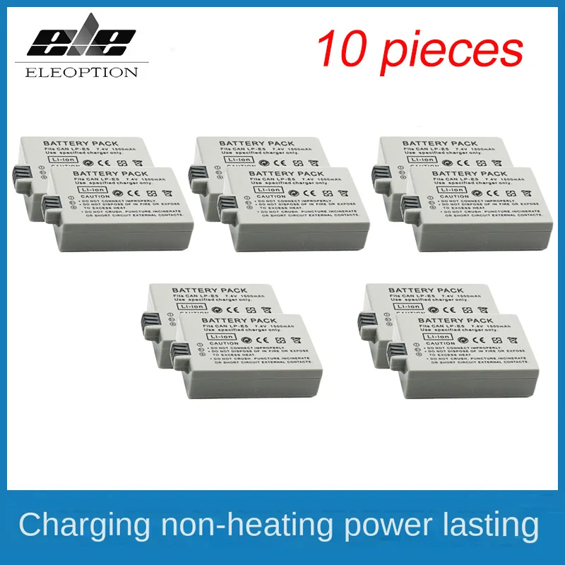 

10PCS LP-E5 LPE5 LP E5 Rechargeable Camera Battery For CANON 450D 500D 1000D KISS X2 X3 F Rebel XS XSi T1i