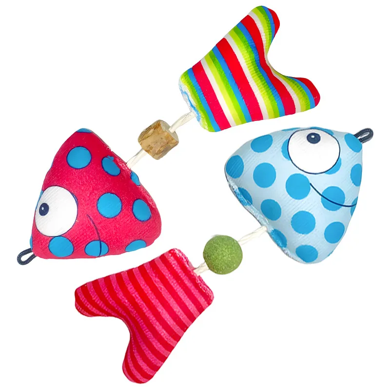 Pet supplies cat mint thin relief teeth cleaning toy lotus fish cartoon plush grinding rod simulated fish fresh breat cat