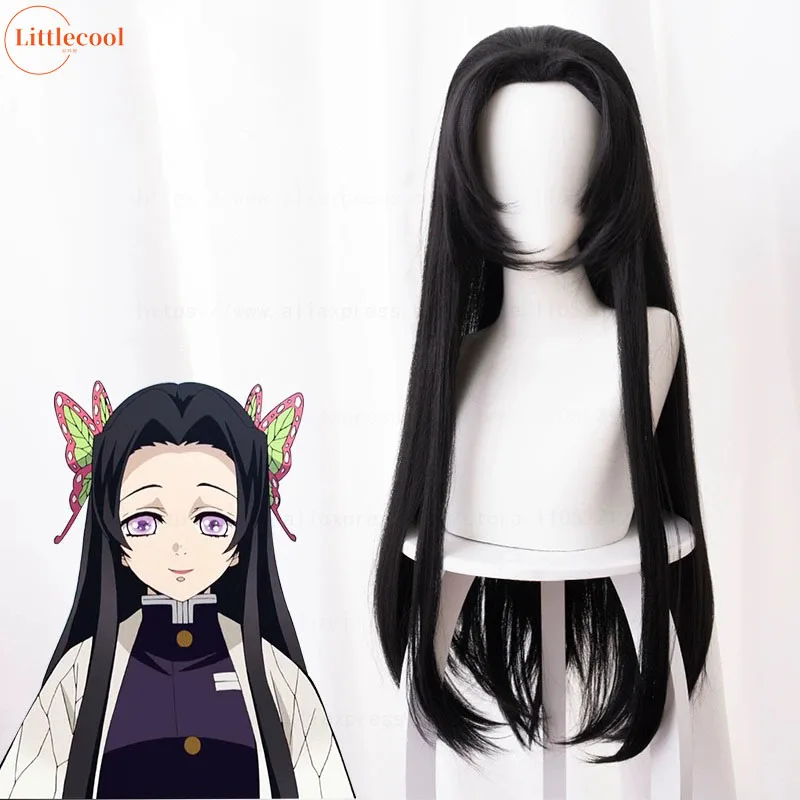 High Quality Anime Kochou Kanae Cosplay Wig Kimetsu no Yaiba Cosplay Heat Resistant Synthetic Hair Halloween Pary Role Play Wigs image 2