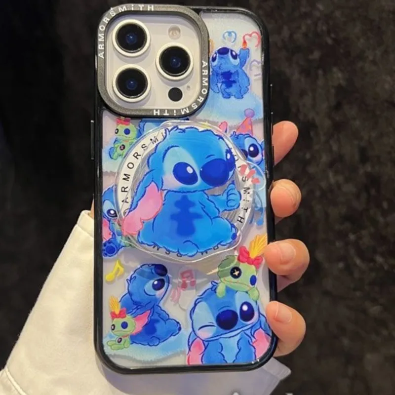 

Disney Stitch MagSafe For Magnetic Phone Grip 3D Acrylic Cute Popular Socket Suitable for iPhone 17 Pro Max For Samsung Galaxy