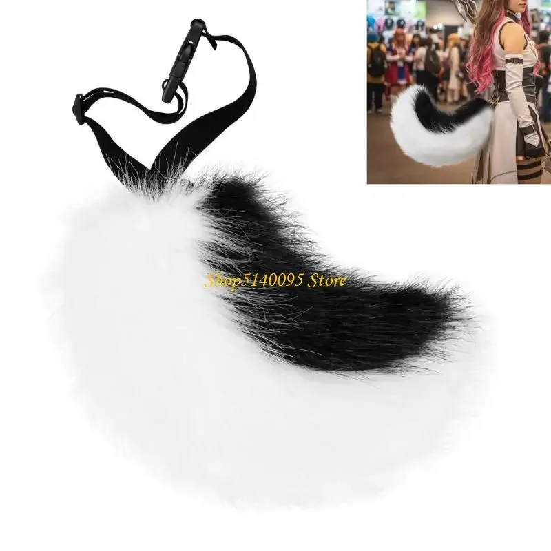 إكسسوار لعب الأدوار من DXAE ذيل قطيفة يسلط الضوء على مشبك آمن للتثبيت السريع للبشرة الناعمة والنسيج الآمن