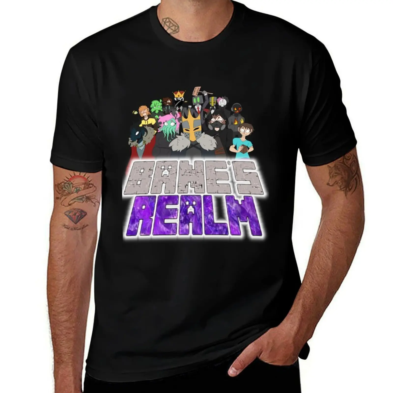 banes realm text no gloss T-Shirt Trendy Casual Short Sleeve Shirt