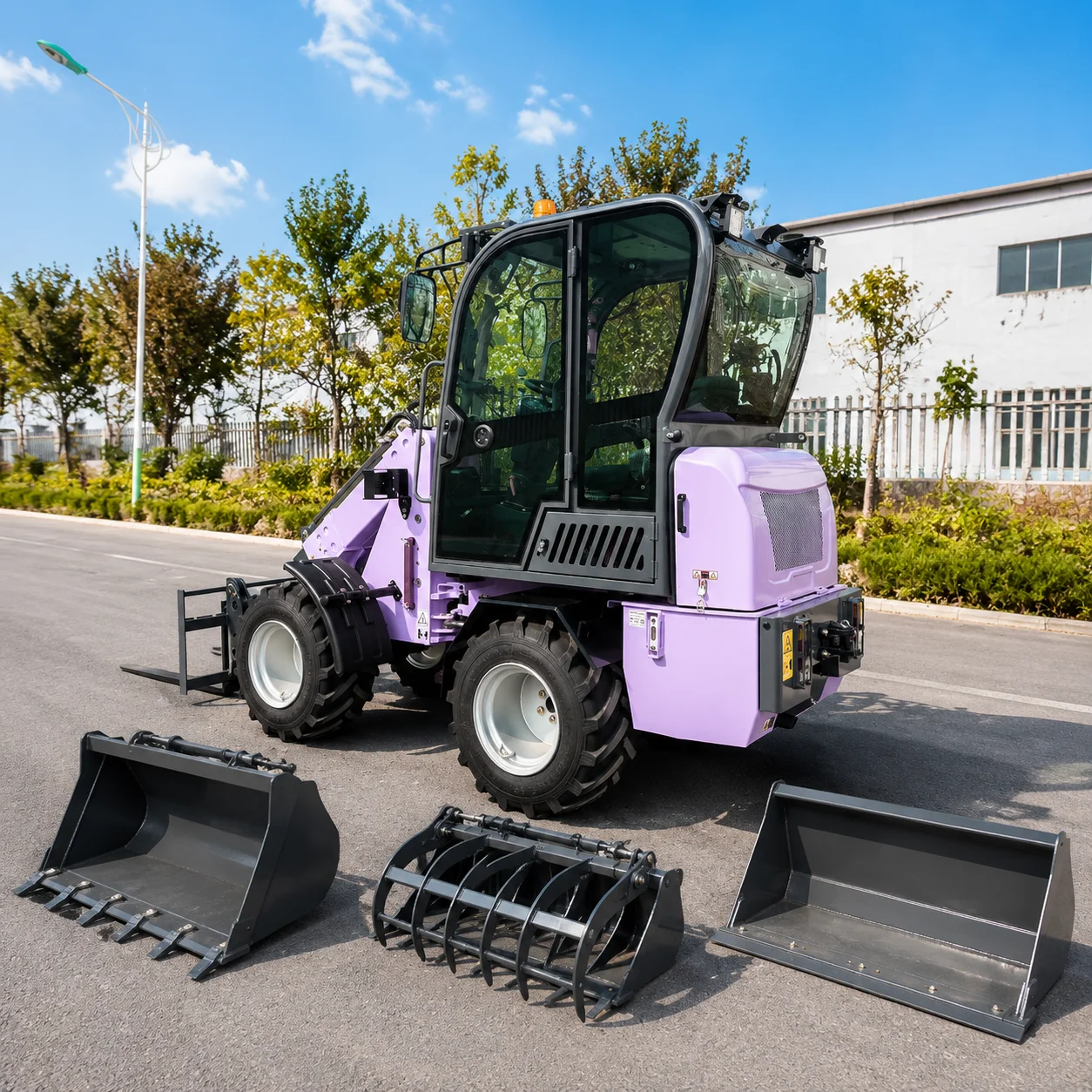 0.8 Ton Wheel Loader Telescopic Loader Mini Farm Tractor Loader Multi Function Use