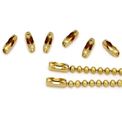 1.5/2/2.4/3.2 mm Gold Plated Ball Beads Chain Stainless Steel Bead Chain Necklace Bulk for Pendant DIY Keychain Jewelry Making