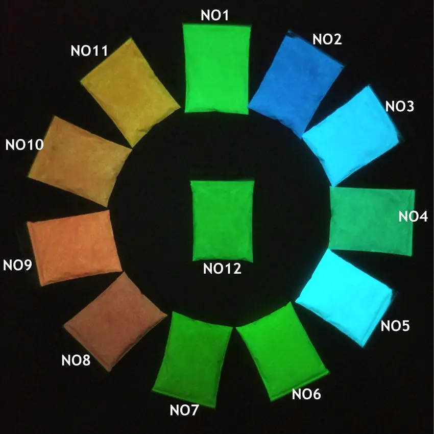 Pigment lumineux pour ongles, 10 couleurs/ensemble, poudre à paillettes, poudre fluorescente, phosphorescente, brille dans la nuit