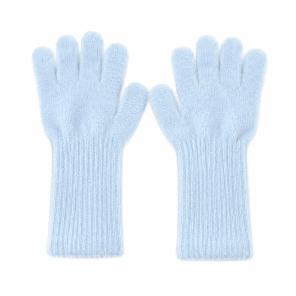 1 Pair Touchscreen Knitted Glove Soft Knit Fabric Long Ribbed Cuff Touchscreen Glove Warm Insulation Warm Handwear Activities