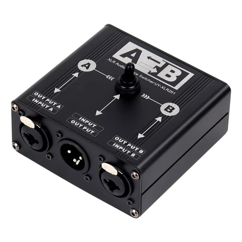 ABJF-connecteur Audio XLR passif 2 en 1, boîtier de commutation Audio équilibré pour Microphone, mélangeur de carte son