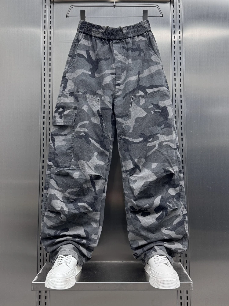 

Summer Thin Korean Version Men's Camouflage Pants Loose Youth Straight Leg Wide Leg Long Trousers Casual Harlan Sle Workwear