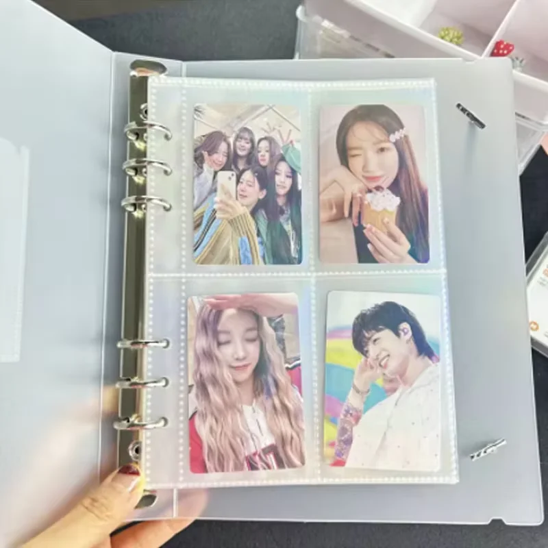 50pcs Korea Card Sleeves Clear Acid Free CPP HARD Photocard Holographic Protector Film Album Binder Photo Popcorn Card image 5