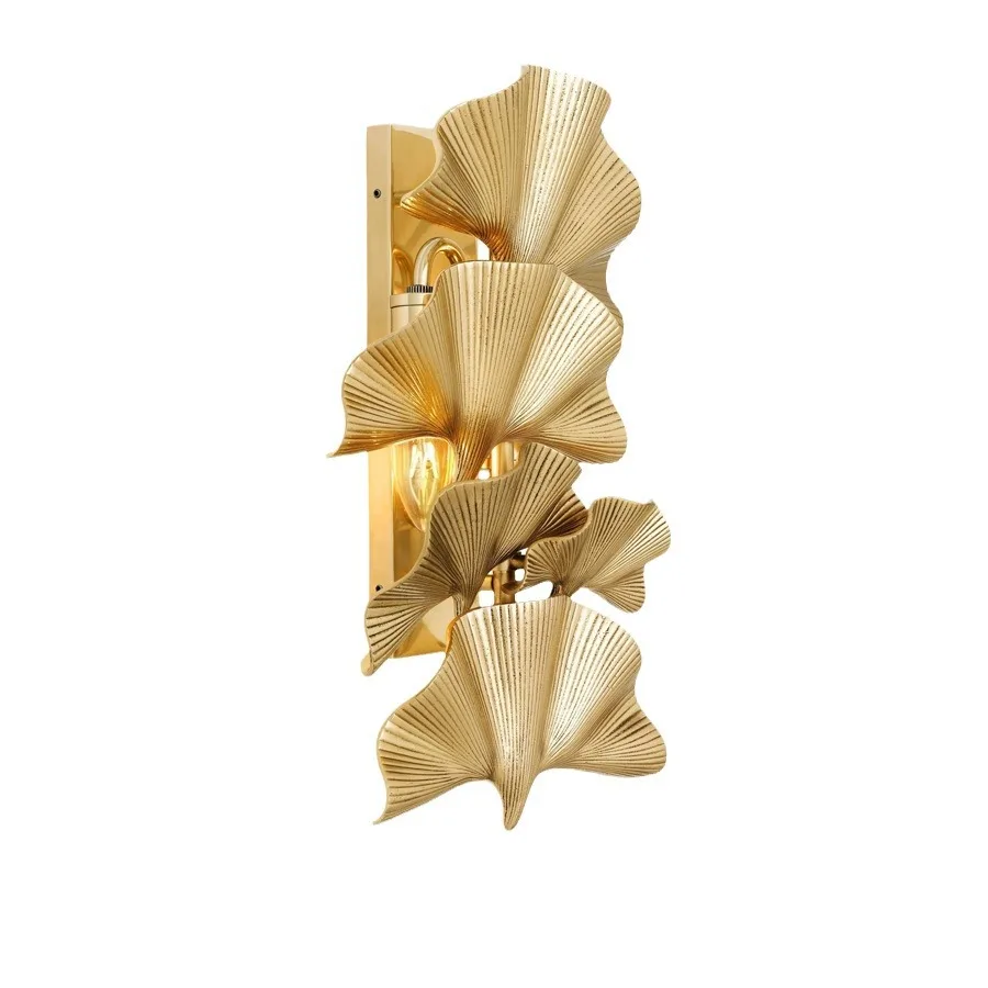 

Soft decoration designer personalized light luxury all copper wall lamp living room bedroom wall lamp