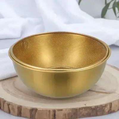 

Stainless Steel Colander Bowl Set 19CM Basin 18CM Mesh Sieve Fruits Washing Basket Kitchen Sink Drain Strainer Rice Drainer