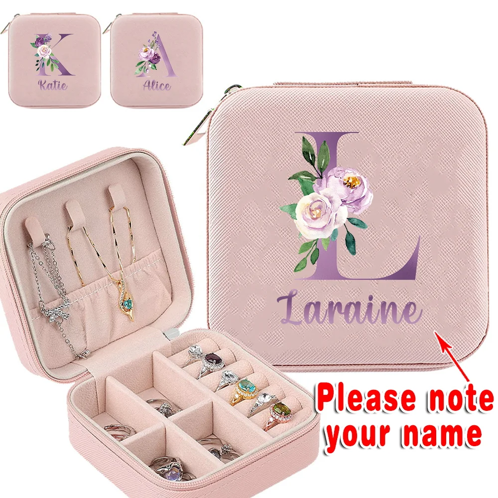 

Серьги с принтом, ожерелье, кольцо, коробка для хранения ювелирных изделий, портативная витрина