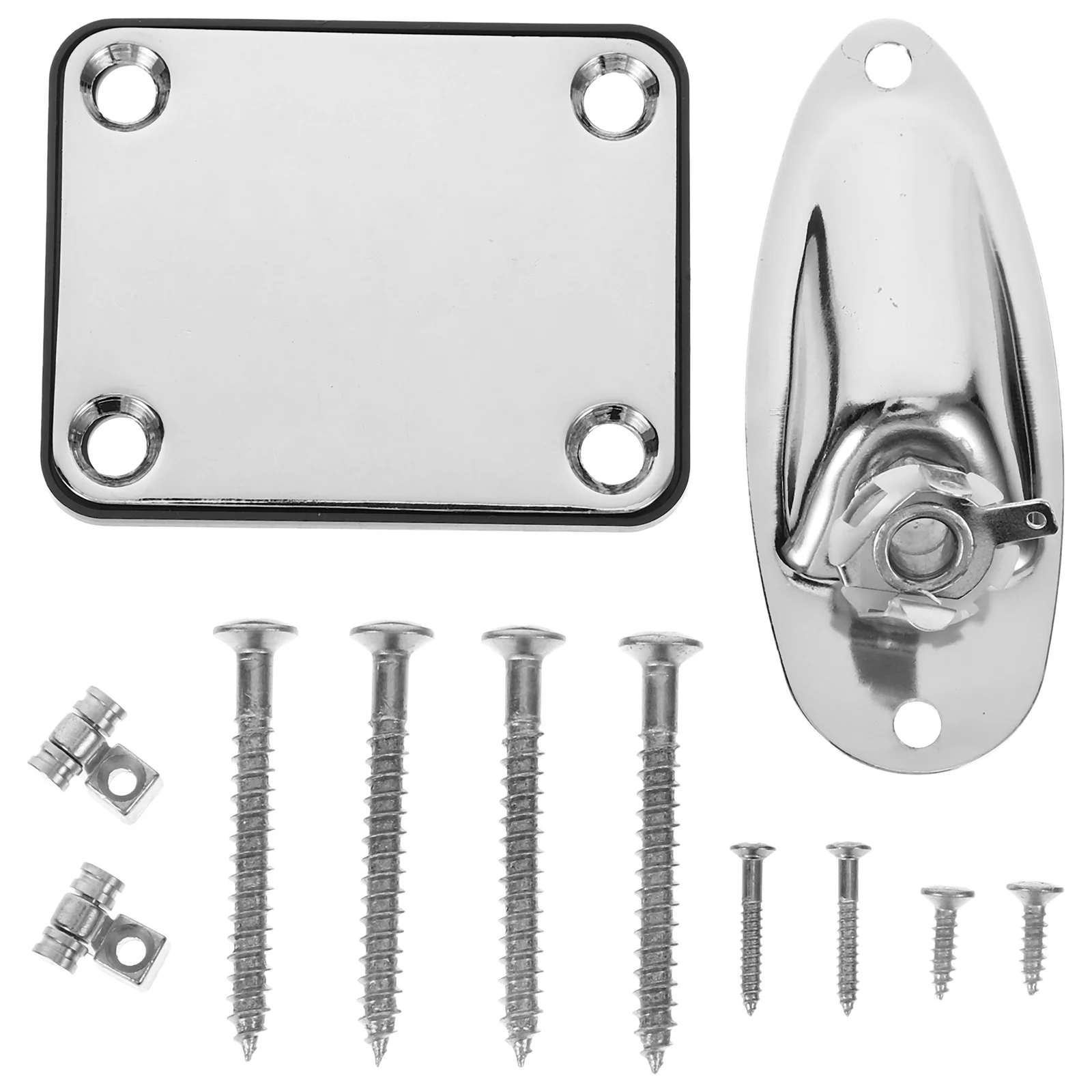 

1Set Guitar Jack Plate Replacement Durable Metal Input Socket Plate Standard Size Suitable for Electric Guitar Bass Accessories