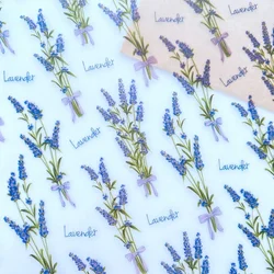 100pcs Lavender Handmade Soap Wrapping Paper ECO Friendly White Translucent Wax Paper Gift Packaging Order LOGO