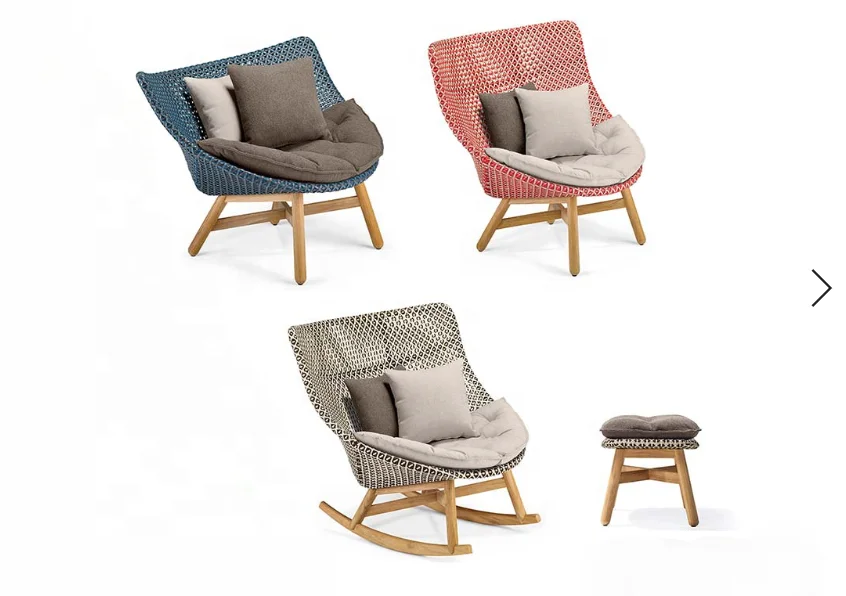 Gartenmöbel Rattanstühle mit hoher Rückenlehne für den Außenbereich