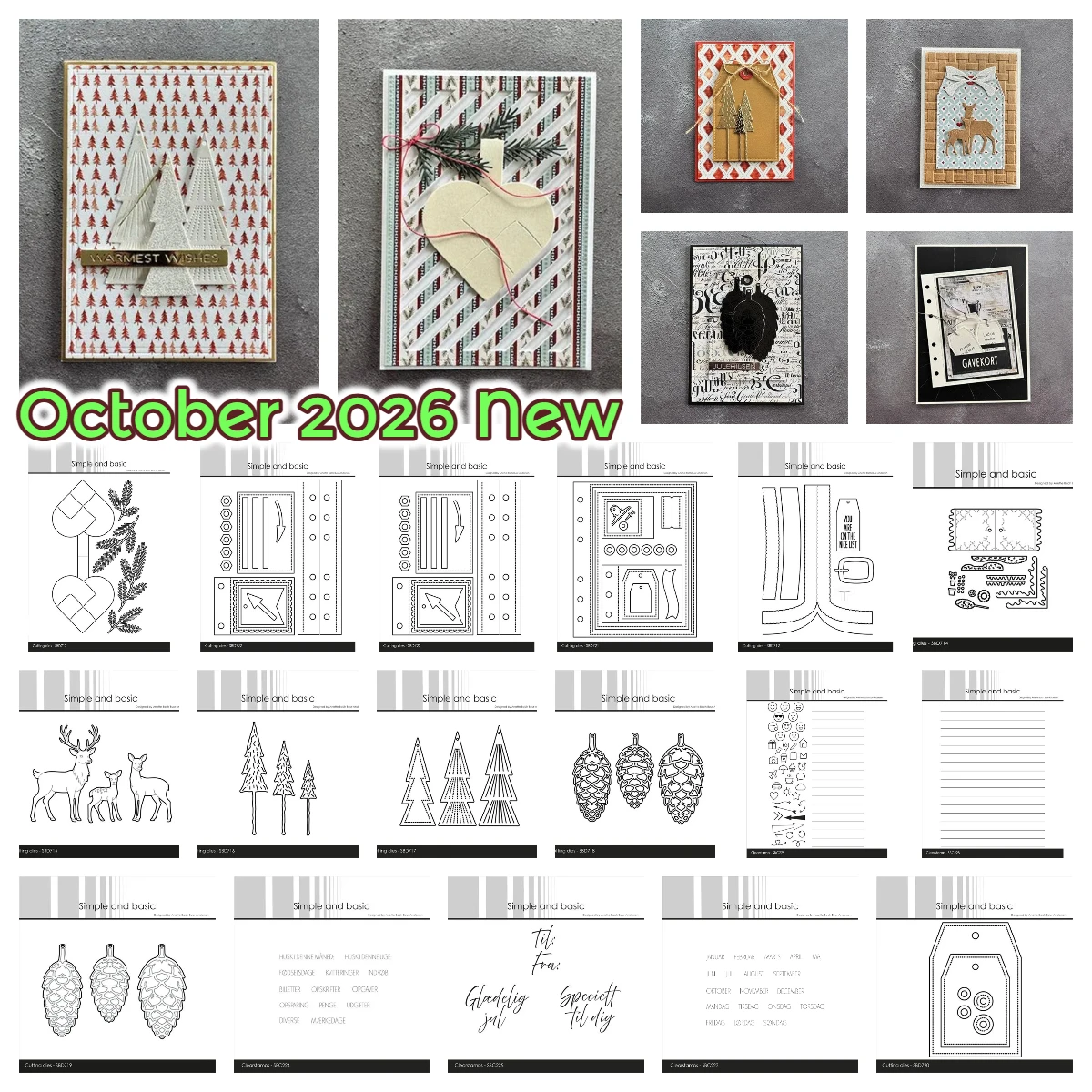 Einfache und Grundlegende Oktober 2026 Neue Weihnachtsbaumschmuck Metall-Stanzformen für DIY Scrapbooking Dekorative Grußkarten Handgemacht