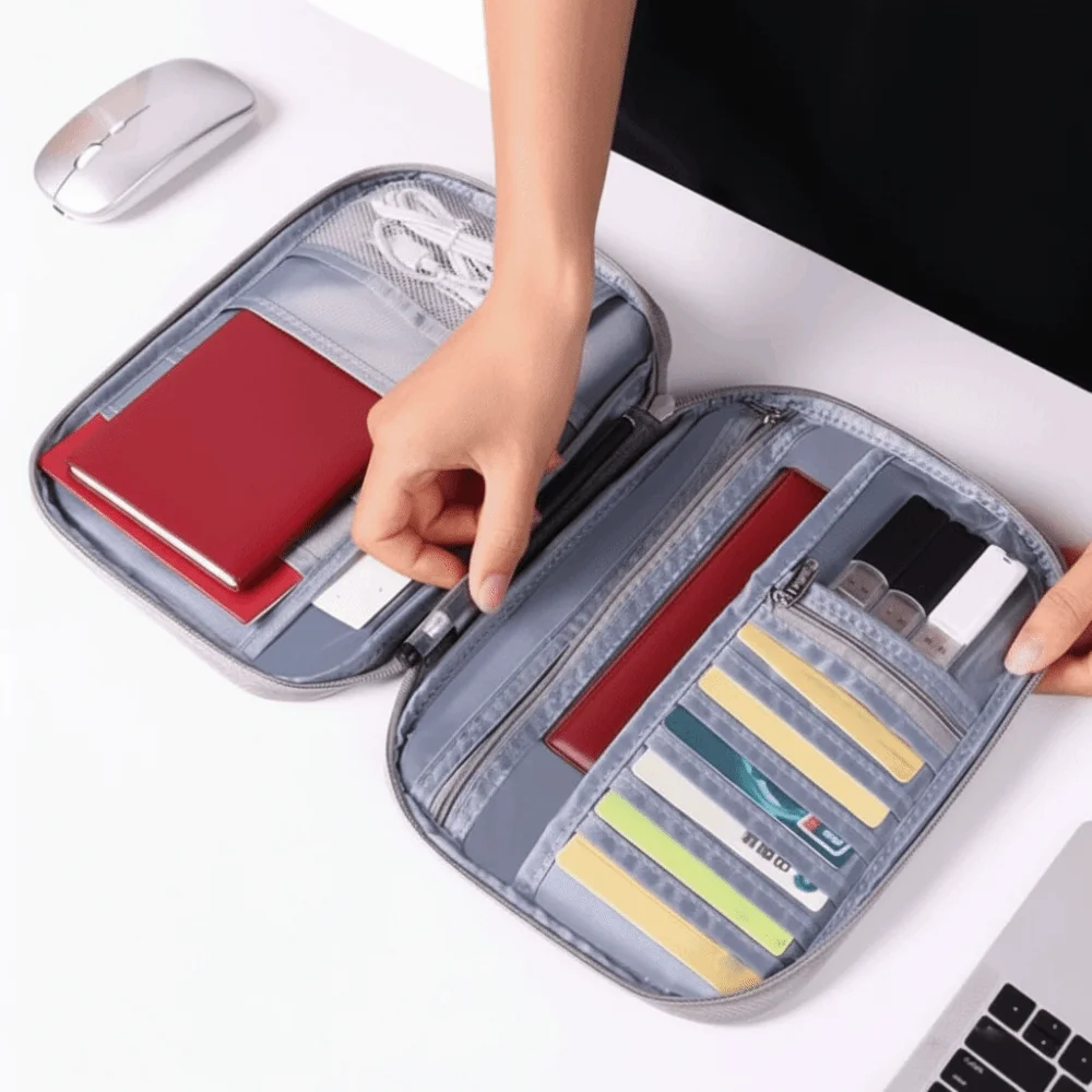 

Creative Solid Color Passport Bag Card Holder Large Capacity Travel Wallet Portable Multifunctional Card Storage Bag Women