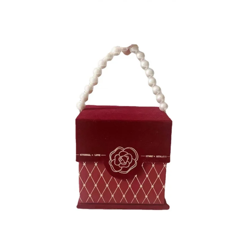 Customized. New Square Camellia Wedding Candies Box Packing Box Hand Towel Box Box Wedding