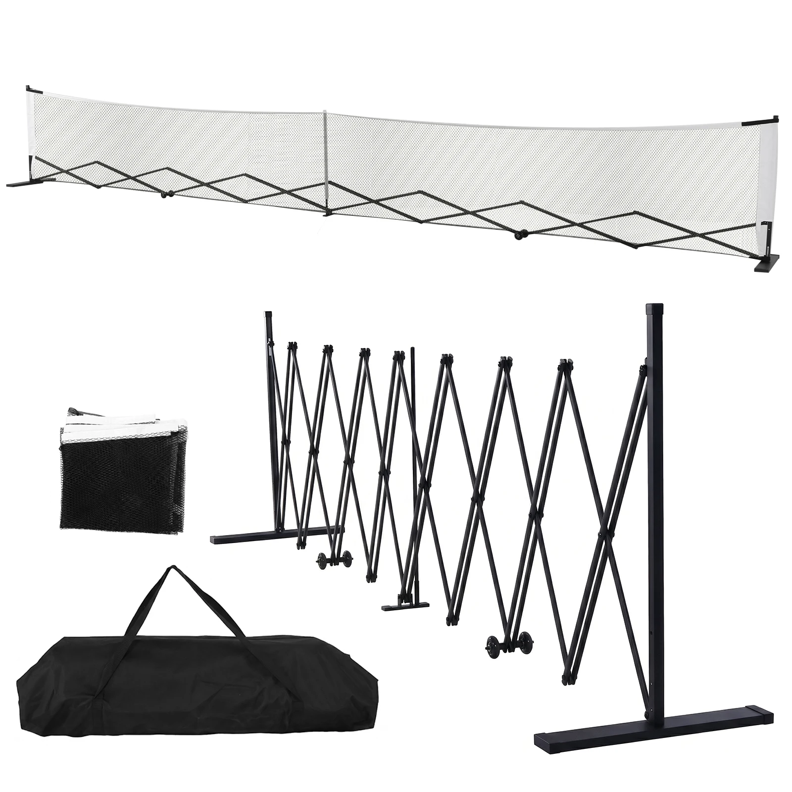 

Передвижные сетчатые стойки на колесах для профессиональной игры в пиклбол, алюминиевый сплав, 22 фута, для дворов, подъездных путей и гаражей