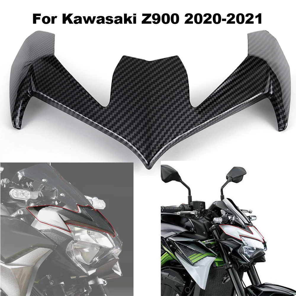 

Motorcycle Upper Front Headlight Fairing For KAWASAKI Z 900 Z900 2020 2021 Beak Nose Cone Extension Cowl Winglet Wing Cover