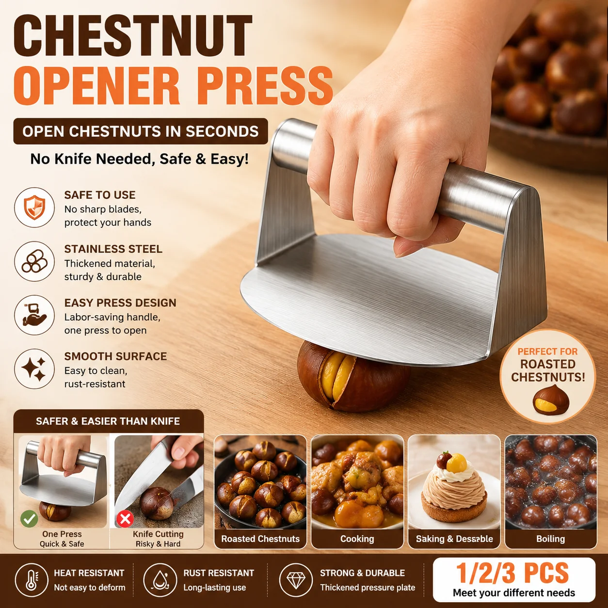 Kitchen Gadgets I Need - Alat Pembuka Kacang Chestnut dari Baja